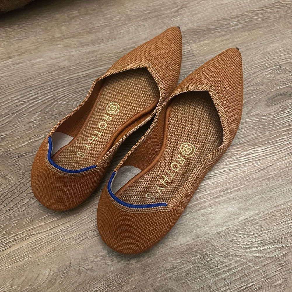 Rothy’s Pointed Camel-Colored Flats - image 3